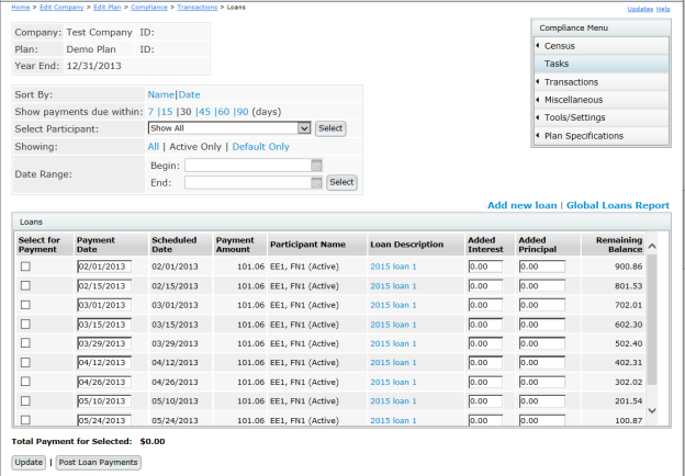 Compliance Software User Guide