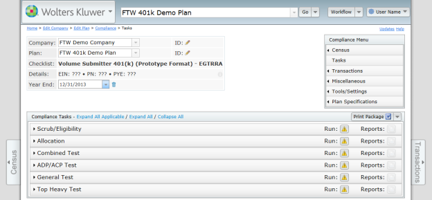Compliance Software User Guide