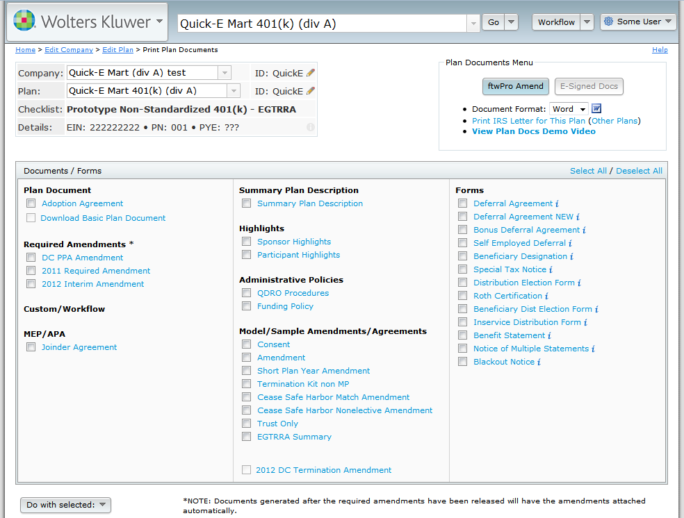 Publishing Plan Documents